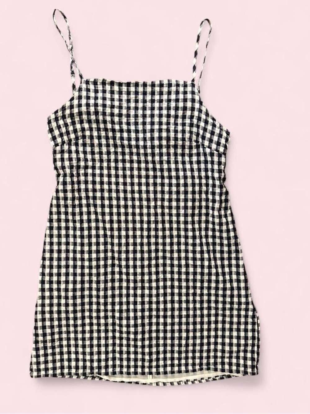 American Eagle Outfitters Black and White Gingham Mini Dress